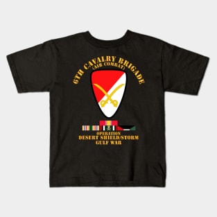 6th Cavalry Bde - Desert Shield - Storm w DS Svc Kids T-Shirt